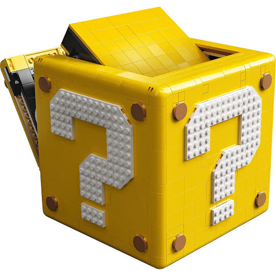 Lego Super Mario 64 Question Mark Block - Classic computer game tribute toy and expansion pack - Japan Trend Shop