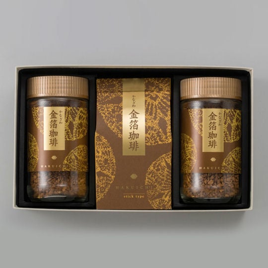 Kanazawa Gold Leaf Coffee Set - Gold foil instant coffee blend - Japan Trend Shop