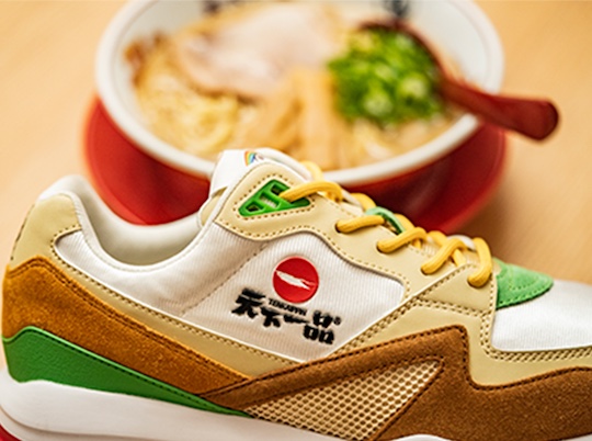 Tenkaippin Le Coq Sportif Ramen Sneakers - Noodles restaurant chain collaboration footwear - Japan Trend Shop