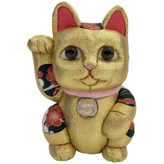 Maneki-neko Lucky Cat Large Kimekomi Doll - Traditional craft beckoning cat talisman - Japan Trend Shop