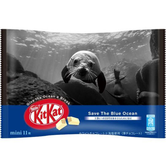 Kit Kat Mini Save the Blue Ocean (Pack of 6) - Environmental NPO support salty chocolate - Japan Trend Shop