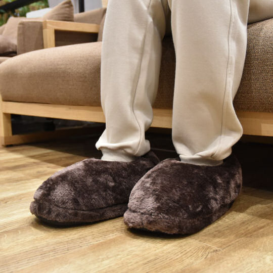 Thanko Dokodemo Yukadan Heated Slippers - Feet-warming USB-powered indoors footwear - Japan Trend Shop