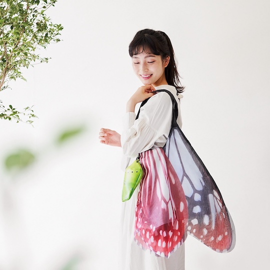 Butterfly Birth Shopping Bag - Eco-friendly shoulder bag in insect design - Japan Trend Shop