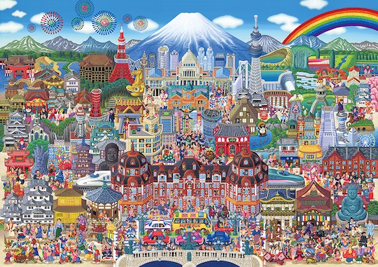 Famous Places in Japan Jigsaw Puzzle - Japanese landmarks and tourist attractions - Japan Trend Shop