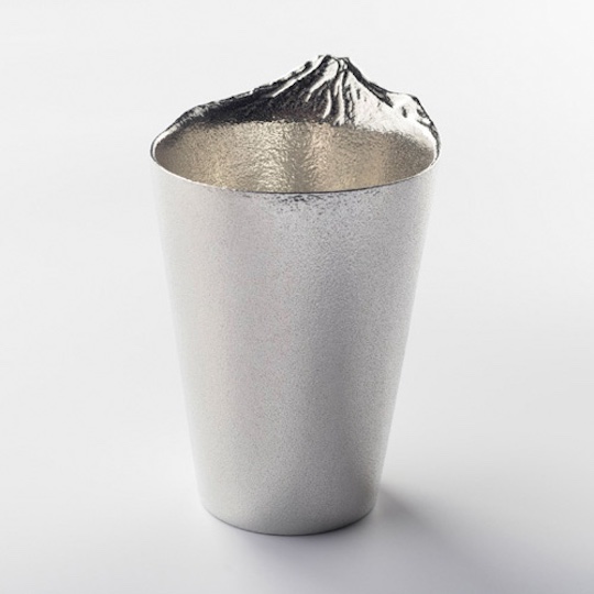 Mount Fuji Tin Metal Cup