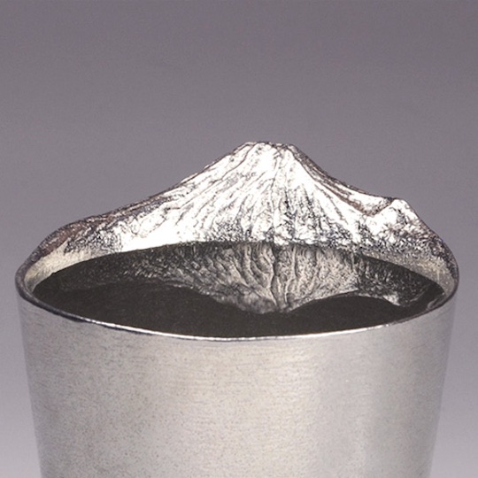 Mount Fuji Tin Metal Cup - Tinware drinking tankard for beer, sake - Japan Trend Shop