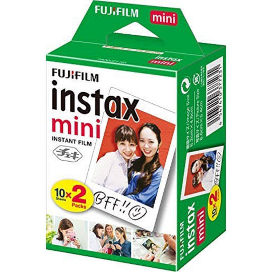 Fujifilm Instax Mini Film 2-Pack White - White frame film and print for Fujifilm Mini Instax Cheki cameras - Japan Trend Shop