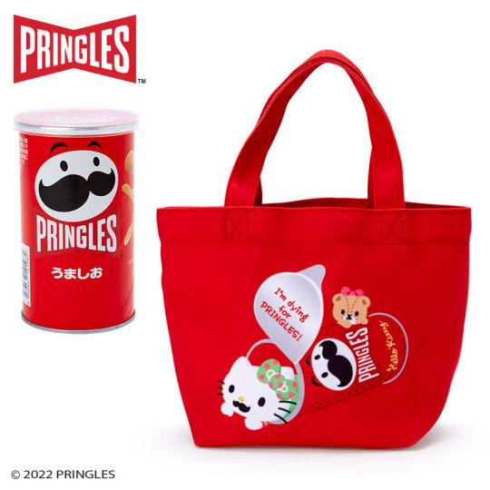 Pringles Hello Kitty Mini Tote Bag and Potato Chips - Sanrio character and chips brand collaboration set - Japan Trend Shop