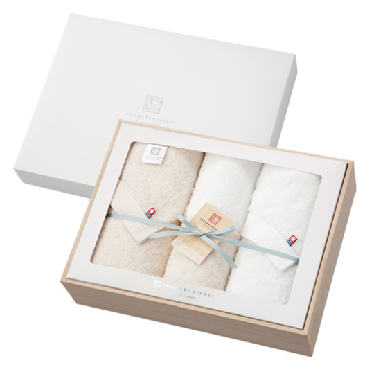 Imabari Kinsei Organic Towels Box - Organic-cotton Japanese towel set - Japan Trend Shop