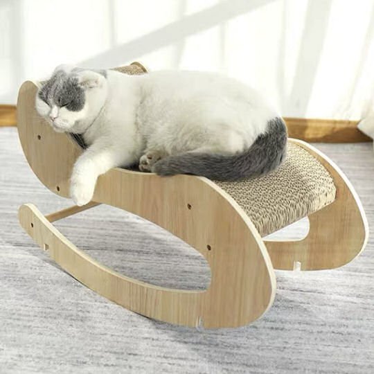 Yurikago Cat Scratching Chair - Feline claw-sharpening furniture for pets - Japan Trend Shop