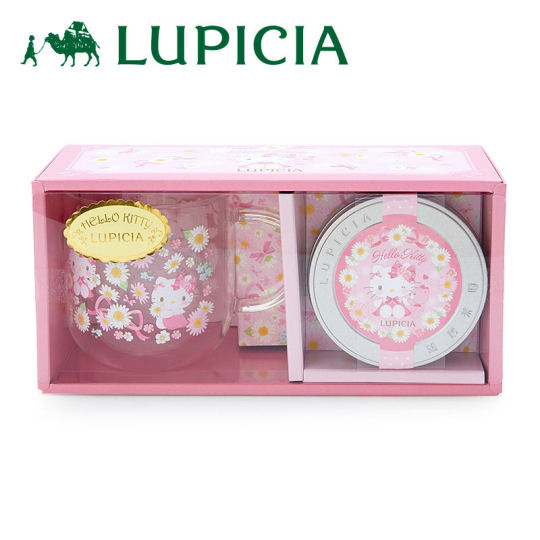 Hello Kitty Lupicia Tea and Glass Mug Set - Sanrio character theme tea and cup - Japan Trend Shop