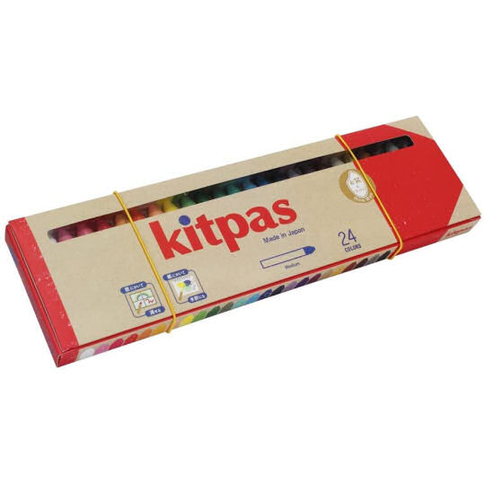 Kitpas Medium Rice Wax Crayons - Children's art kit made from natural materials - Japan Trend Shop