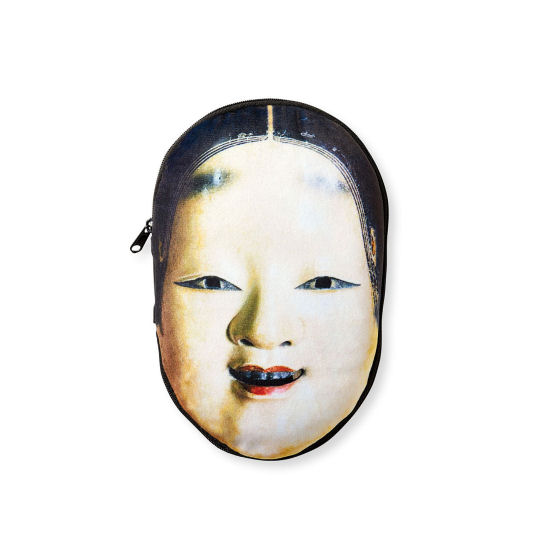 Noh Mask Makeup Pouch - Traditional Japanese theater prop cosmetics accessory - Japan Trend Shop