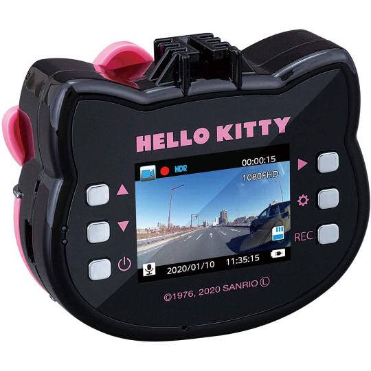 Seiwa Hello Kitty Dashcam - Sanrio cat character dashboard camera for your car - Japan Trend Shop