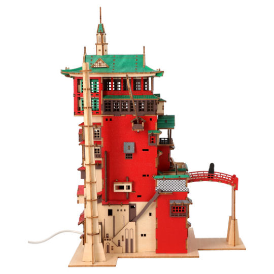 Ki-Gu-Mi Spirited Away Bathhouse Wooden Color Model Kit - Studio Ghibli anime craft project - Japan Trend Shop