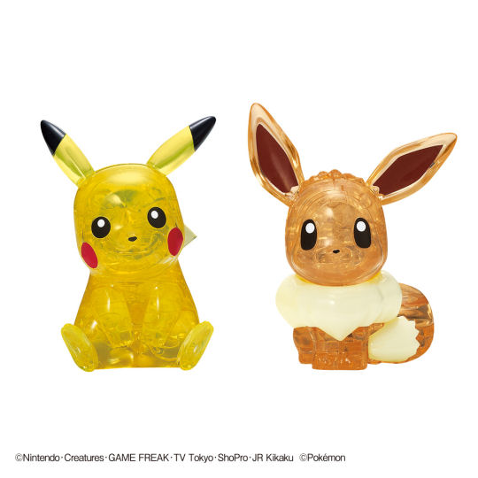 Pikachu and Eevee Crystal Puzzles - Pokemon character DIY figure kits - Japan Trend Shop