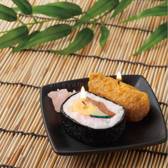 Kameyama Sukeroku Sushi Candle Set - Japanese food design decorative candle - Japan Trend Shop