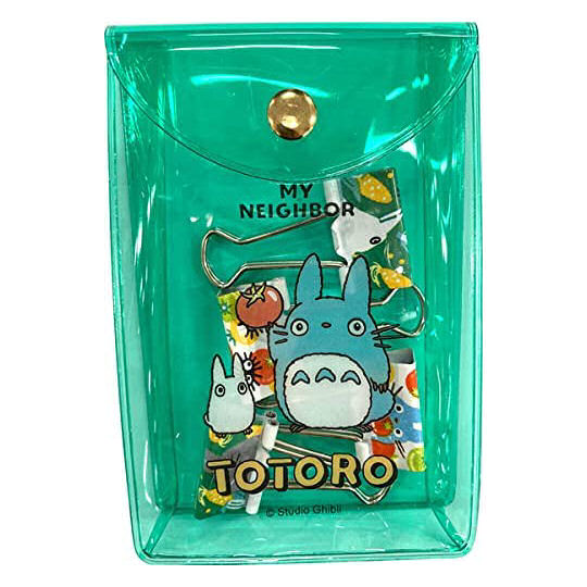 Totoro Binder Clip Set - Studio Ghibli anime character stationery - Japan Trend Shop