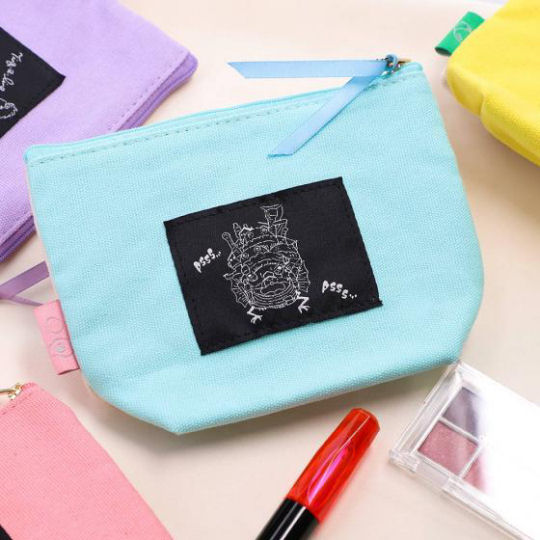 Howl's Moving Castle Chenille Embroidery Pouch - Studio Ghibli anime character embroidered accessory - Japan Trend Shop