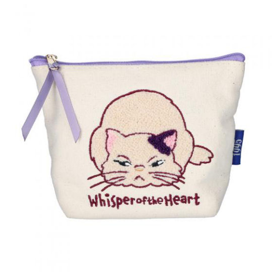 Whisper of the Heart Chenille Embroidery Pouch - Studio Ghibli anime character embroidered accessory - Japan Trend Shop