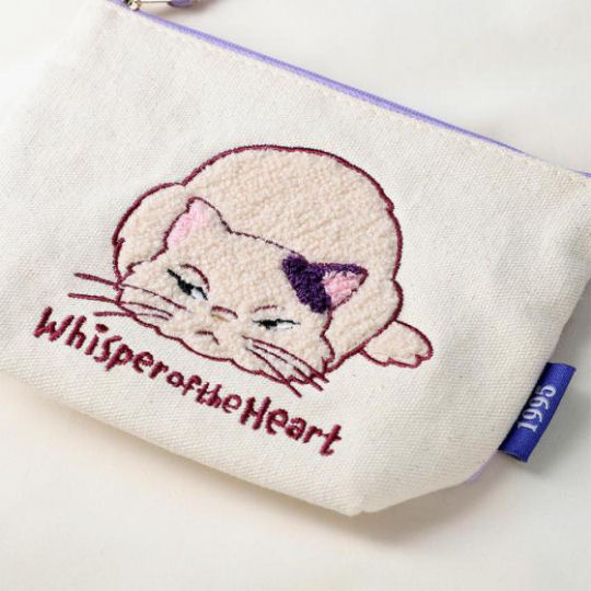 Whisper of the Heart Chenille Embroidery Pouch - Studio Ghibli anime character embroidered accessory - Japan Trend Shop