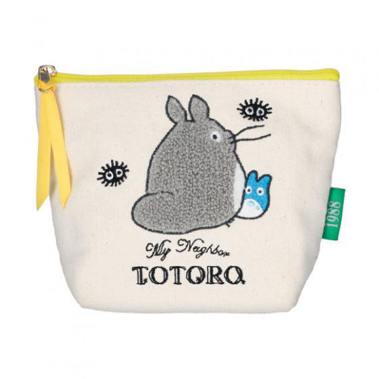 My Neighbor Totoro Chenille Embroidery Pouch - Studio Ghibli anime character embroidered accessory - Japan Trend Shop