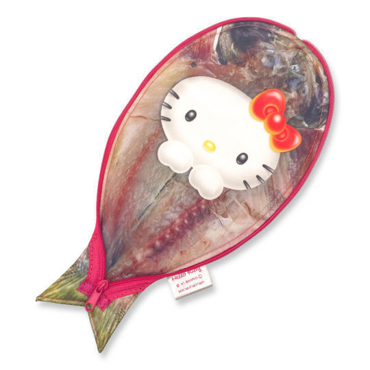 Hello Kitty Dried Horse Mackerel Pouch - Sanrio character theme accessory - Japan Trend Shop