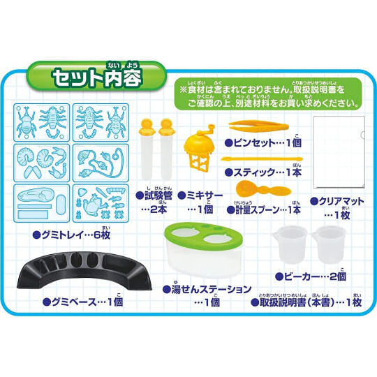 Gumipple Lab Shocking Gummies Kit - Gummy candy insect and amphibian figure-making set - Japan Trend Shop