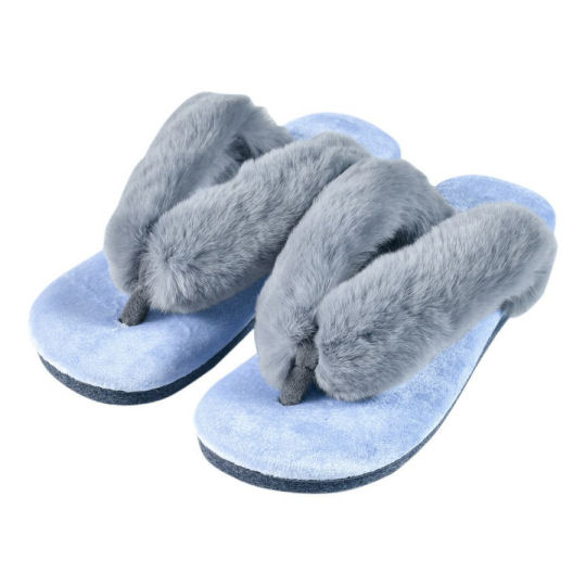 Room Setta Rabbit Fur Slippers