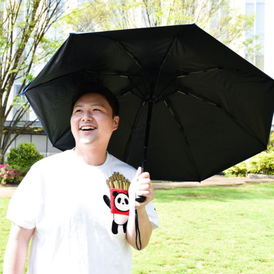 Thanko Folding Fan Umbrella-Parasol - Airflow-cooling parasol - Japan Trend Shop