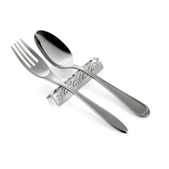 Nousaku Tin Cutlery Rests with Traditional Good Luck Symbols - Serving accessories in classic patterns and motifs - Japan Trend Shop