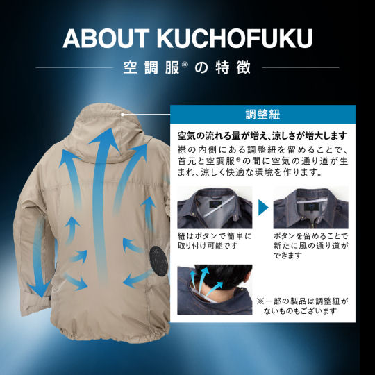 Kuchofuku Fan-Cooled Women's Blouson - Light air-conditioned jacket with two fans - Japan Trend Shop