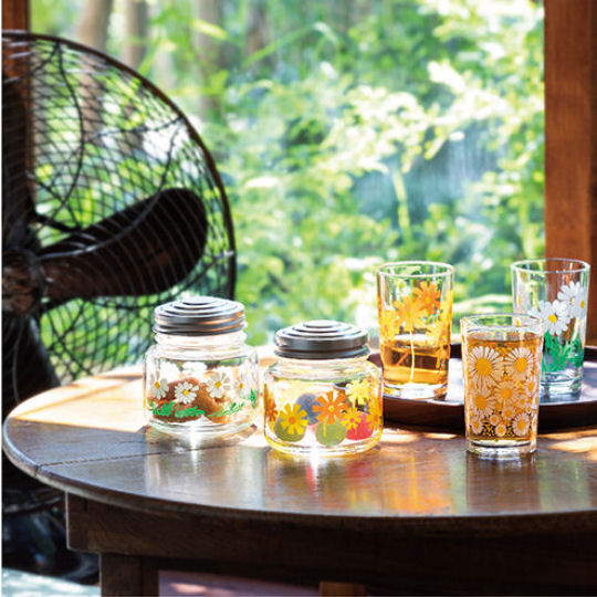 Aderia Retro Dessert Mini Bonbon Jars - 1970s-style glass containers - Japan Trend Shop