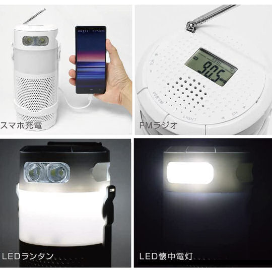 Stayer SH-GD20-MR Batteryless Radio and Lantern - Water and salt radio, light, smartphone charger - Japan Trend Shop