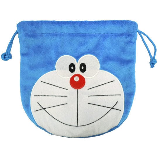 Doraemon Plush Drawstring Pouch - Popular manga and anime character lightweight bag - Japan Trend Shop
