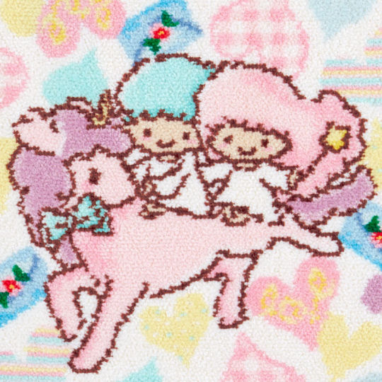 Little Twin Stars Feiler Handkerchief - Cute Sanrio character chenille mini towel - Japan Trend Shop