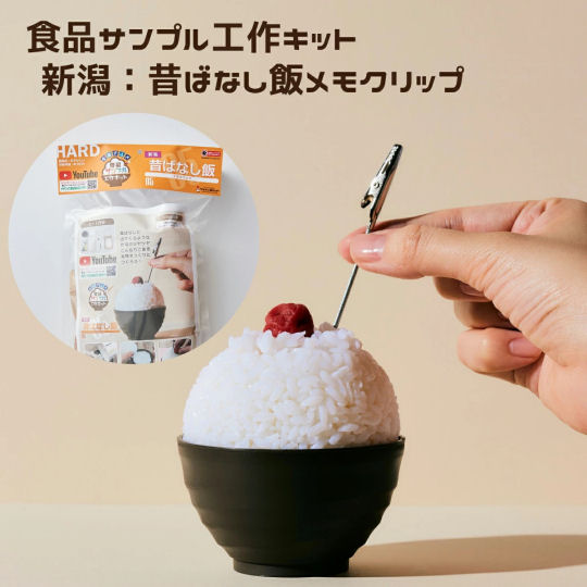 Bowl of Rice Food Sample Memo Holder Kit - Fake food model DIY craft project - Japan Trend Shop
