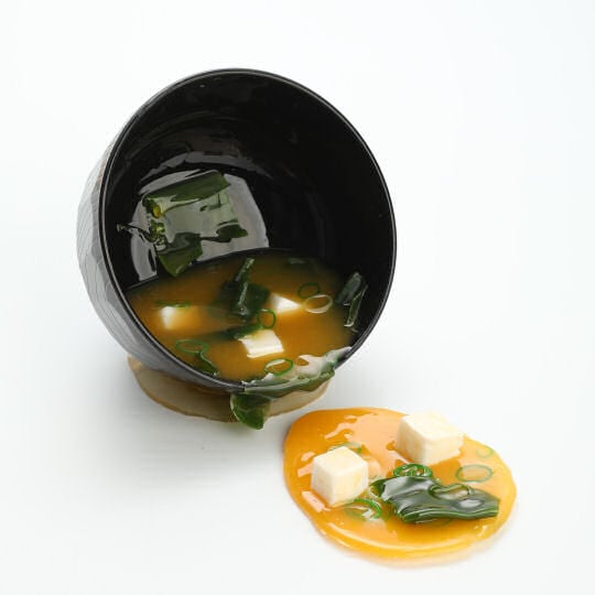 Spilt Miso Soup Food Sample Smartphone Stand - Fake food model cellphone accessory - Japan Trend Shop