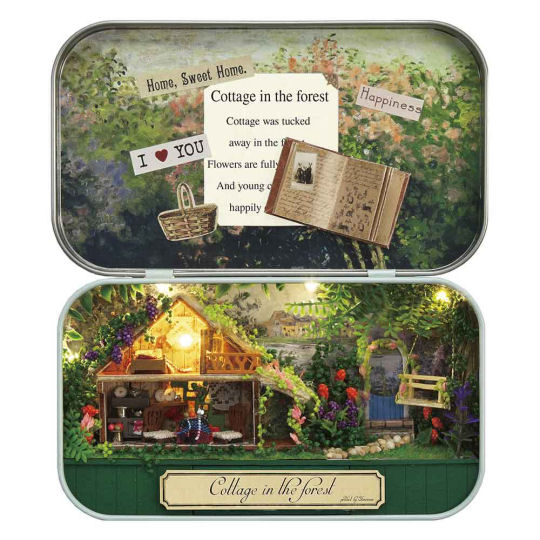 Miniature't Cottage in the Forest - Miniature tin box diorama kit - Japan Trend Shop