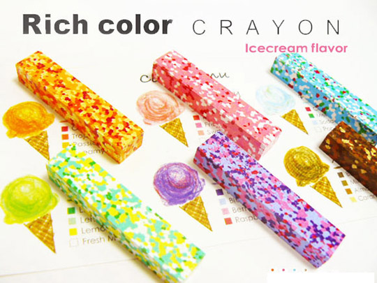 Rich Color Crayon Set - Icecream flavor crayon gift box - Japan Trend Shop
