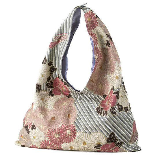 Azuma Bukuro Furoshiki Cloth Bag Pink-Beige - Classic Japanese cotton bag in vintage design - Japan Trend Shop