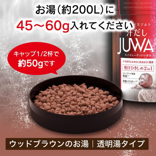 Juwa Sweating Spicy Wood Bath Salt - Red pepper extract bath powder - Japan Trend Shop