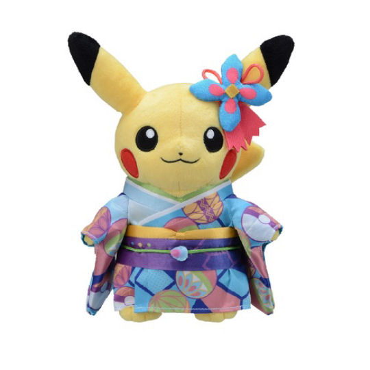 Pikachu Kaga Yuzen Kimono Plush Toy - Traditional Japanese outfit Pokemon character doll - Japan Trend Shop