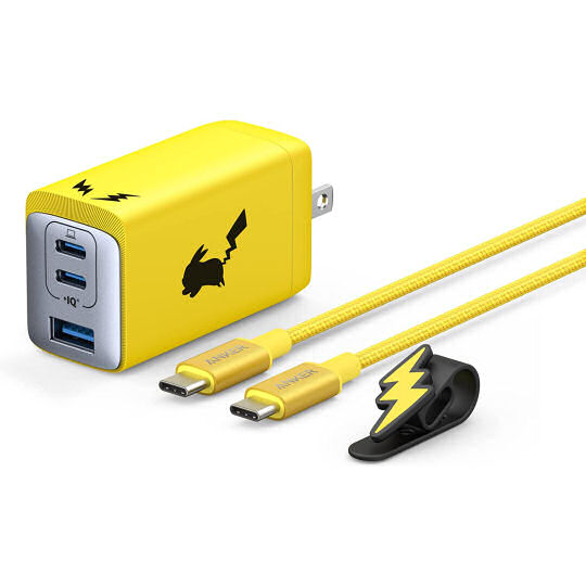 Anker USB Fast Charger 65W Pikachu - Pokemon character fast-charging device - Japan Trend Shop