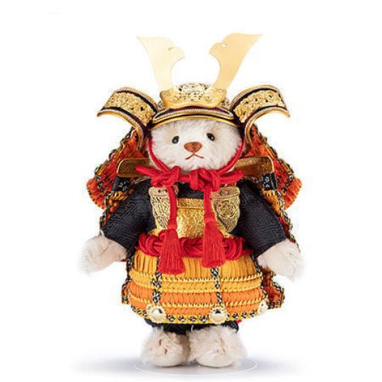 Steiff Gold Samurai Teddy Bear - Traditional Japanese warrior plush toy - Japan Trend Shop
