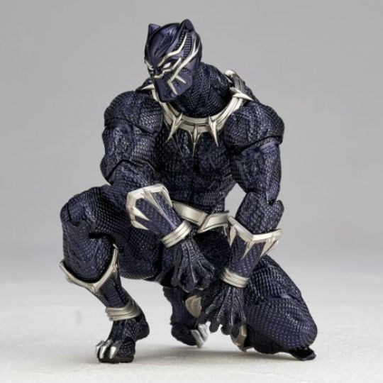 Kaiyodo Amazing Yamaguchi Black Panther Figure - Classic Marvel model by Katsuhisa Yamaguchi - Japan Trend Shop