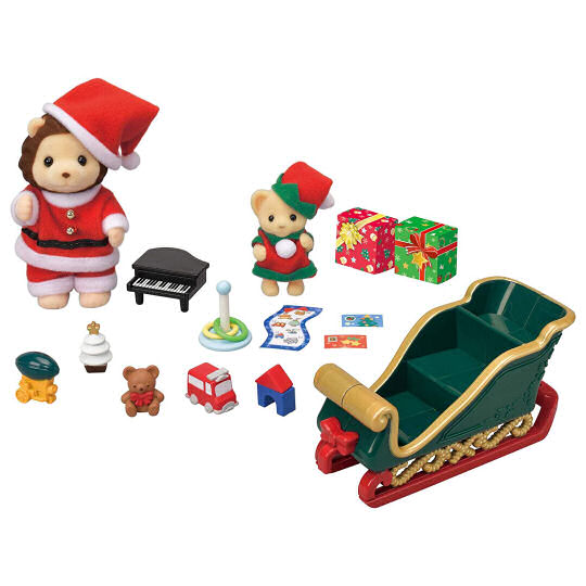 Sylvanian Families Lion Santa Christmas Set - Xmas-themed animal doll set - Japan Trend Shop
