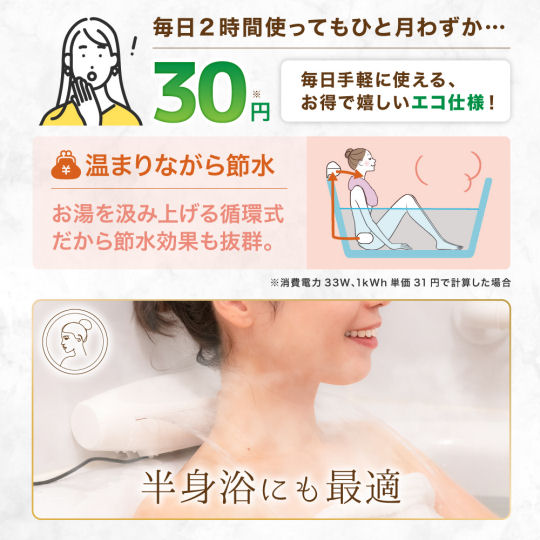 Thanko Shoulder and Neck Bathing Waterfall - Bathtub accessory - Japan Trend Shop