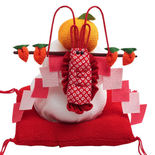 Kyugetsu New Year Decorations Good Fortune Lobster Kagami Mochi Set - Traditional Japanese Oshogatsu ornament - Japan Trend Shop