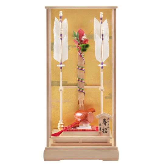Kyugetsu New Year Hamayumi Bow with Case - Ceremonial bow and arrow ornament - Japan Trend Shop